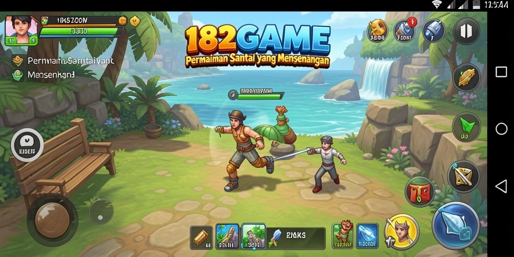 Tampilan menarik dari gameplay 182GAME yang penuh warna.