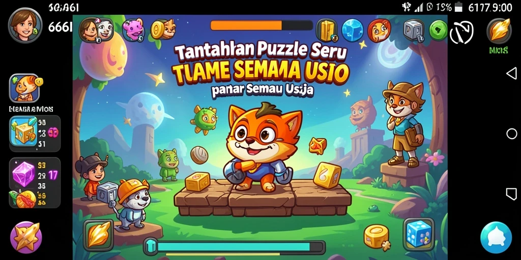 Screenshot gameplay 666I menampilkan puzzle seru yang menantang.