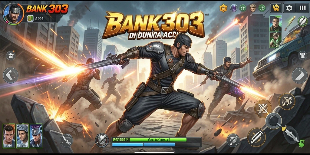 Tangkapan layar game BANK303 menunjukkan aksi pertarungan yang intens dan mendebarkan.