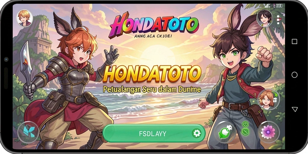 Tampilan gameplay menarik dari petualangan Anime di HONDATOTO.