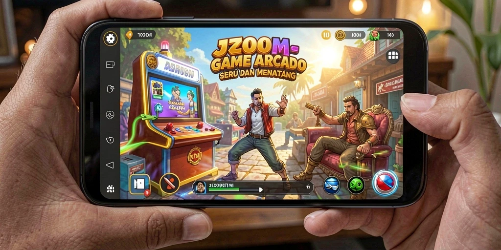 Tampilan gameplay J200M dengan rintangan menarik dan tantangan seru.