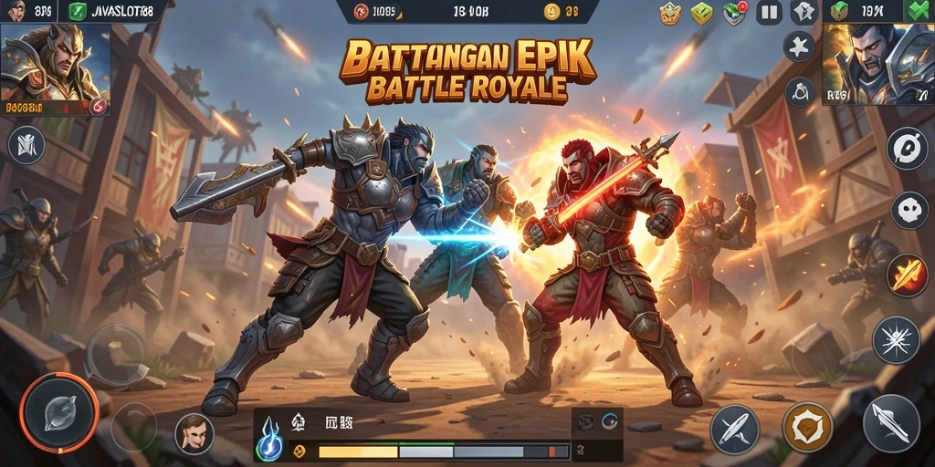 Tangkapan layar JAVASLOT88 menampilkan intensitas pertarungan Battle Royale.