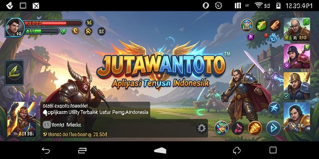 Tampilan antarmuka pengguna JUTAWANTOTO yang sederhana dan intuitif.