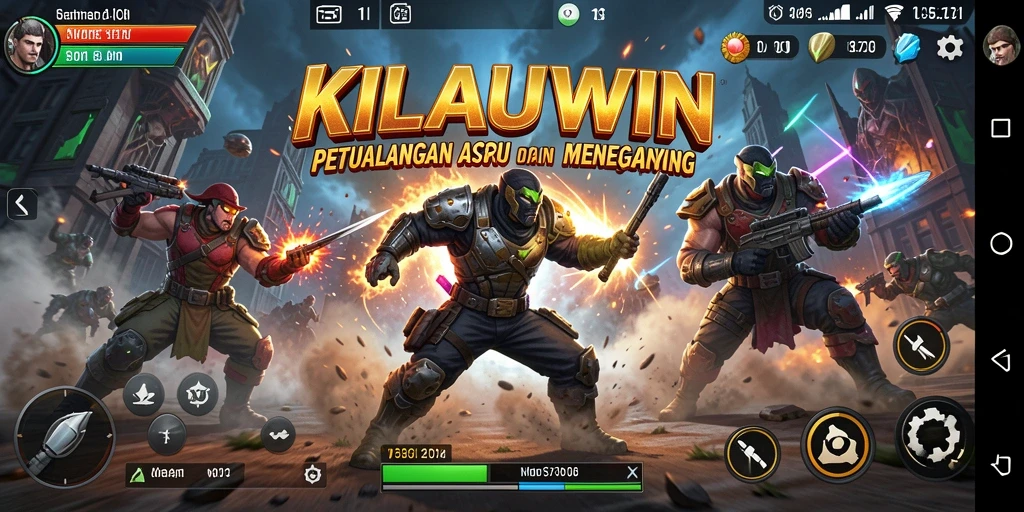 Screenshot KILAUWIN menampilkan aksi pertempuran yang mendebarkan.