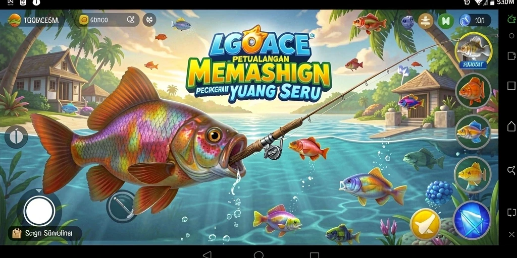 Tampilan gameplay memancing yang menawan dalam LGOACE.