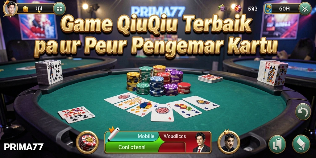 Screenshot PRIMA77 menampilkan aksi seru permainan QiuQiu.