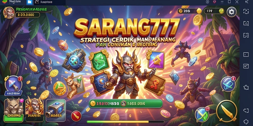 Tangkapan layar SARANG777 menunjukkan pertempuran strategi yang intens.